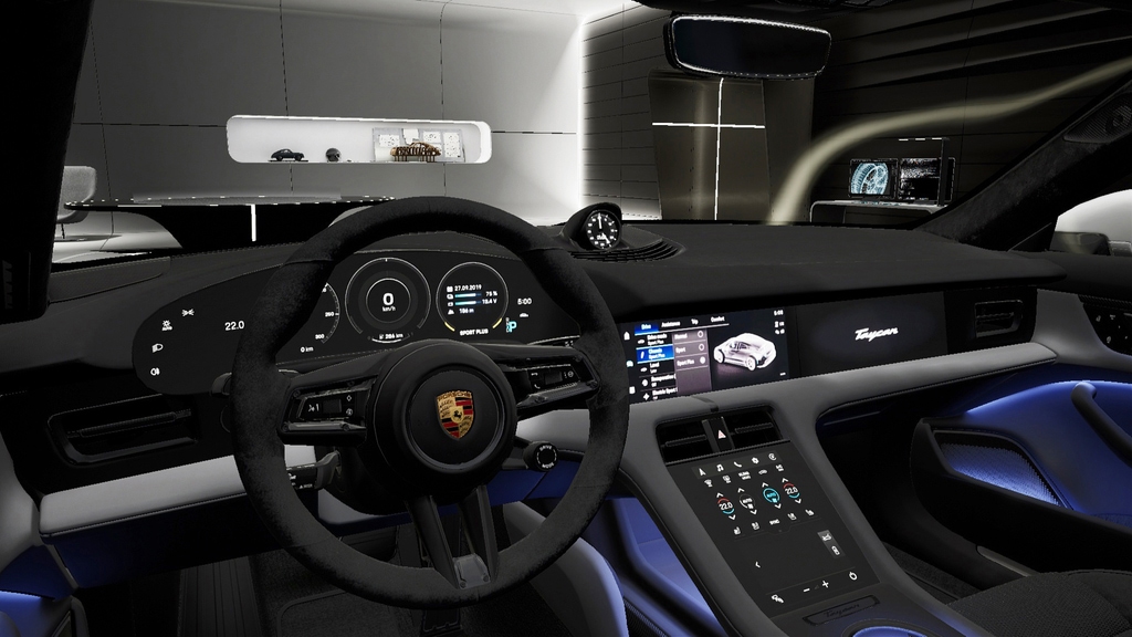VR_News_Der virtuelle Innenraum im Porsche Taycan kommt dem realen Vorbidl sehr nah